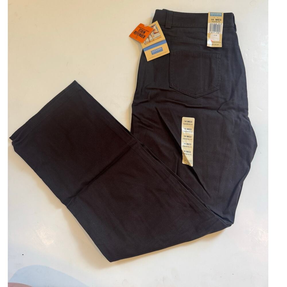 NWT Vtg Dockers Favorite Fit Chino Pants Women's Sz 12 Brown